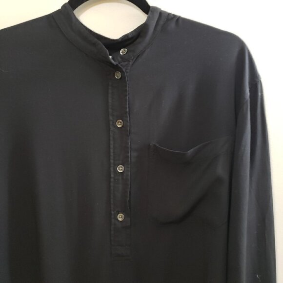 Wilfred Free Aritzia Mini Shirt Dress Black Sz M - Picture 8 of 12